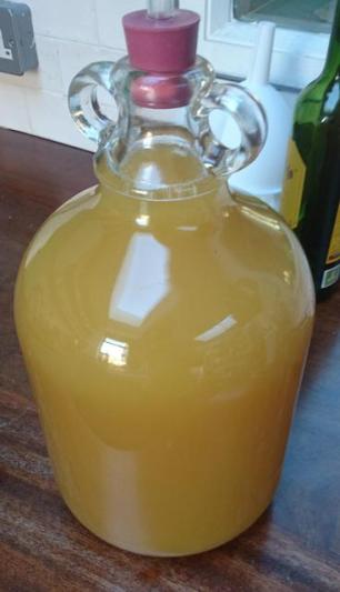 Gorse wine at one month